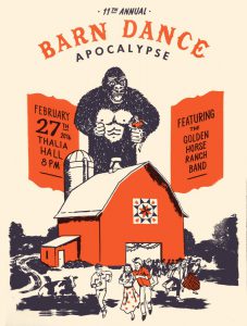 The 11th Annual Barn Dance Apocalypse poster by Ryan Duggan